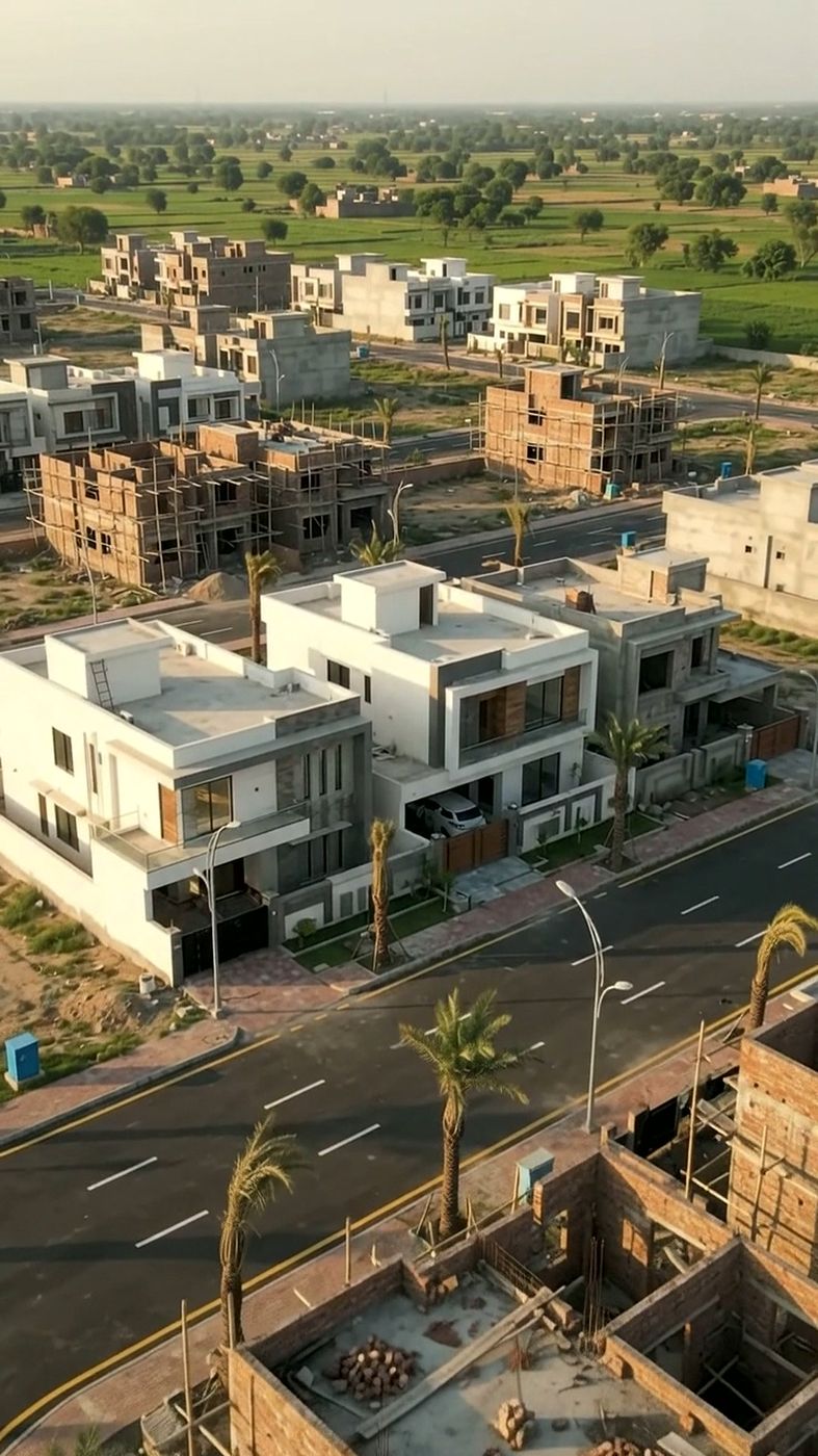 Azan Villas aerial view, artist's impression